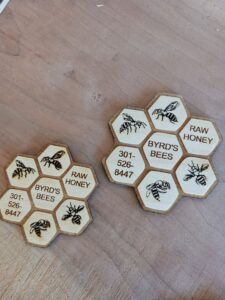 Custom wood carved and etched signs